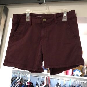 American Eagle outfitters Burgundy mid way shorts